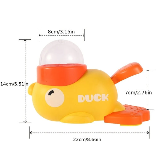 2-in-1 Interactive Dog Toy Pet Automatic Food Treat Dispenser Cartoon Duck Design Slow Food Pet Snack Feeder for Dog Training