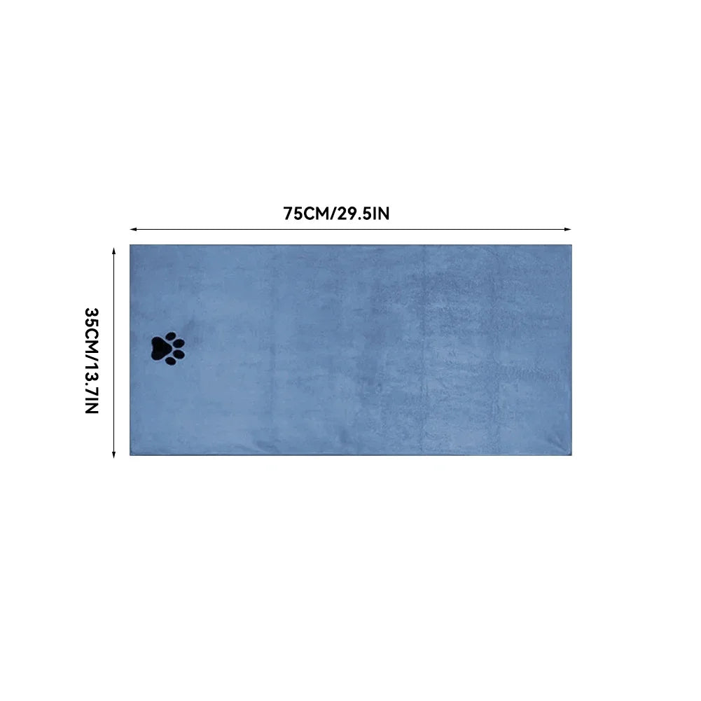 35*75cm/50*100cm  Dogs Grooming Supplies Microfiber Pet Bath Towel Embroidered Super Soft Absorbent Cat For