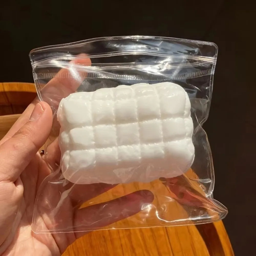 Squishy Soap Fidget Toy Milk White Squishy Texture Squeeze Toys Square Soap Relieve Anxiety Stress Relieving Toy