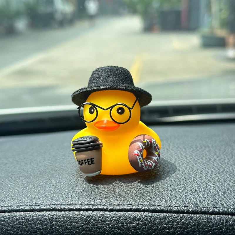 Rubber Duck Car Dashboard Ornament – Cute Mini Duck Decor for Car, Desk & Office