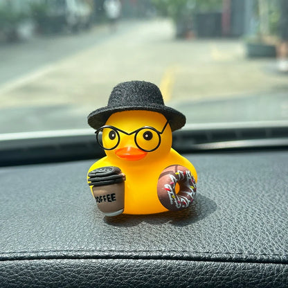 Rubber Duck Car Dashboard Ornament – Cute Mini Duck Decor for Car, Desk & Office