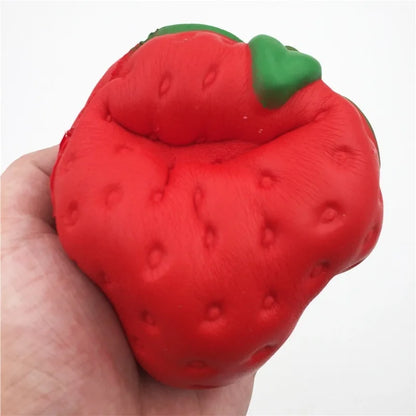 Extra Large Giant Strawberry Squishy Fidget Toy Slow Rising Shapeable Venting Ball Stress Relief Gift for Adults Friends