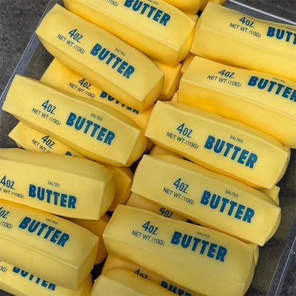 Butter Stick Squishy Stress Ball Fidget Toy Crunchy Squeeze round Blocks Anti Stress ASMR Hand Relaxation Gift for Stress Reli