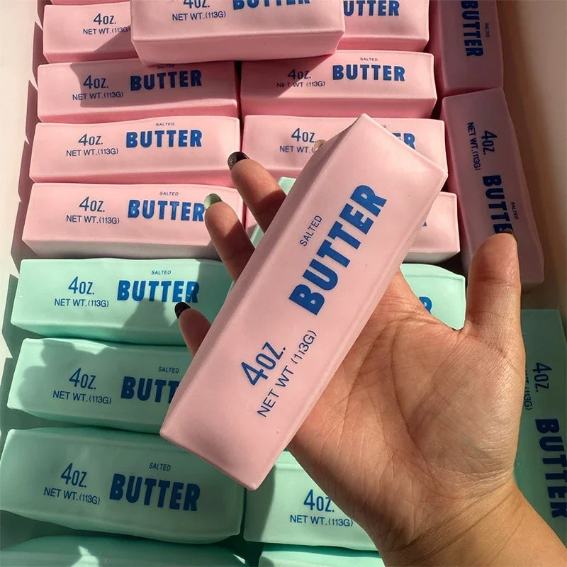 Butter Stick Squishy Stress Ball Fidget Toy Crunchy Squeeze round Blocks Anti Stress ASMR Hand Relaxation Gift for Stress Reli