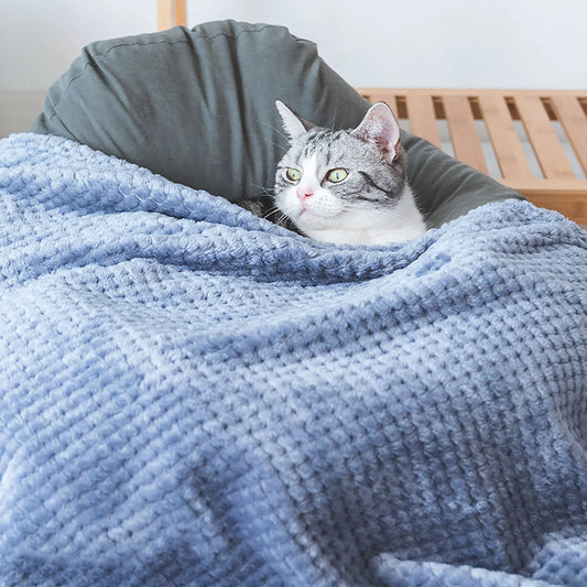 Soft Plush Pet Blanket – Washable Dog & Cat Sofa Pad