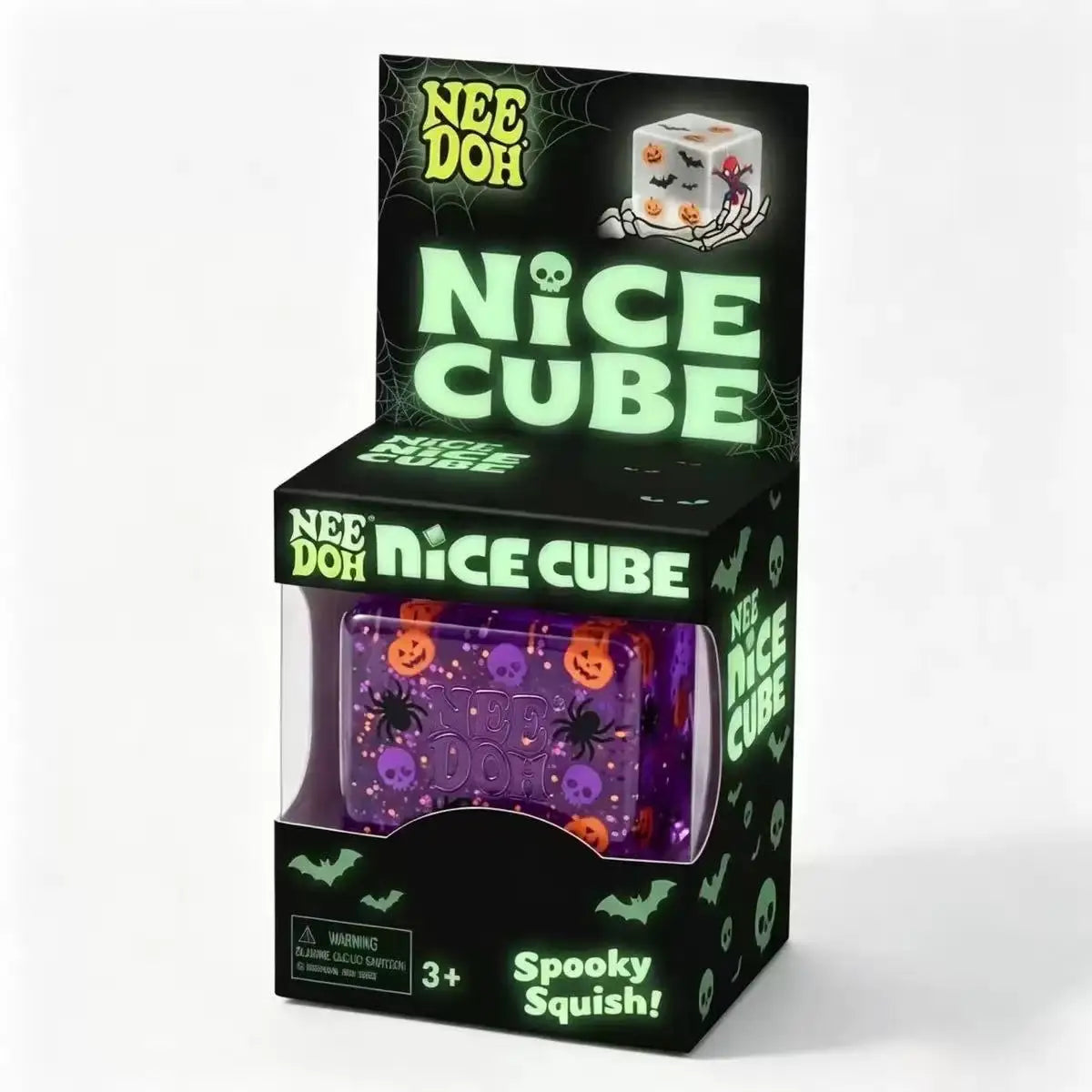 Halloween Spooky Gel Squeeze Cube – Pumpkin, Skull & Spider Sensory Fidget Toy
