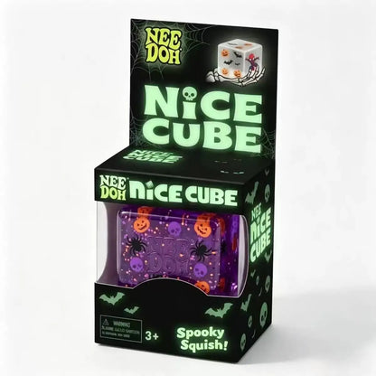 Halloween Spooky Gel Squeeze Cube – Pumpkin, Skull & Spider Sensory Fidget Toy