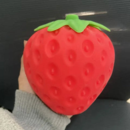 Extra Large Giant Strawberry Squishy Fidget Toy Slow Rising Shapeable Venting Ball Stress Relief Gift for Adults Friends