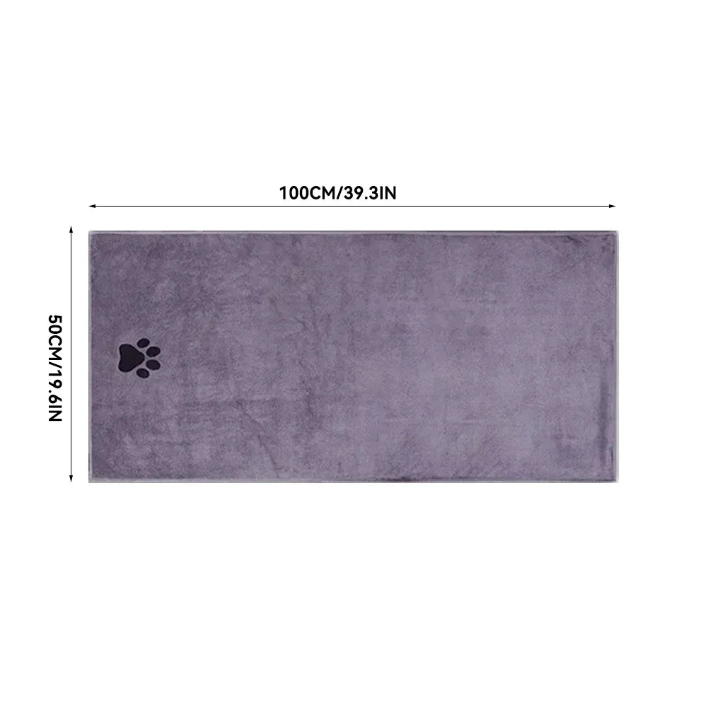 35*75cm/50*100cm  Dogs Grooming Supplies Microfiber Pet Bath Towel Embroidered Super Soft Absorbent Cat For