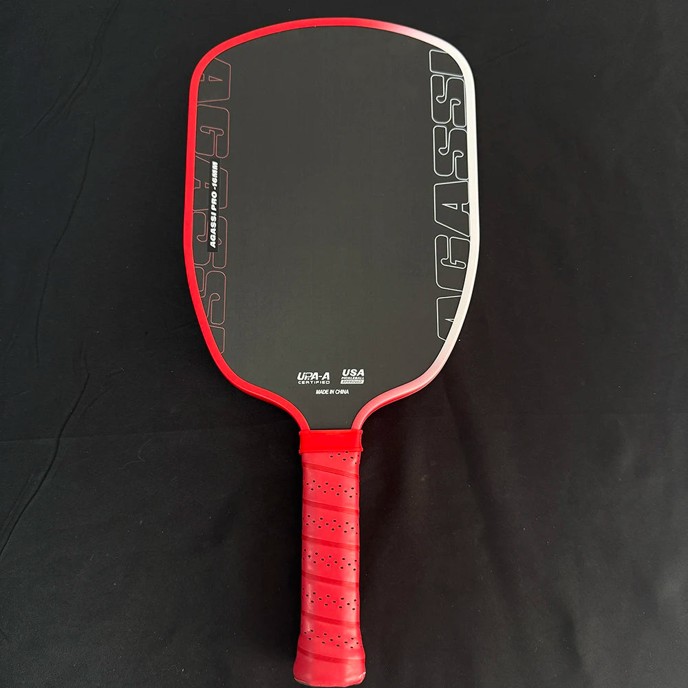 Agassi Pro IV 16mm Pickleball Paddle – T700 Carbon Fiber, TFP Foam Core, Spin & Control
