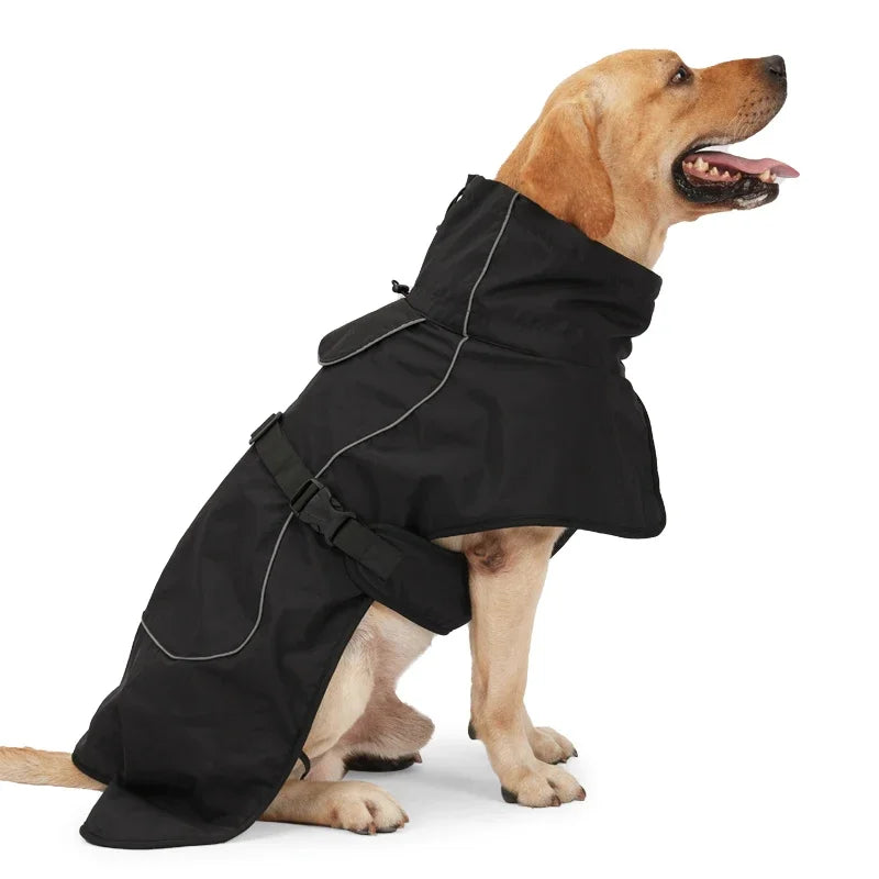 Windproof Dog Vest with Harness – Winter Coat for Small to Large Dogs