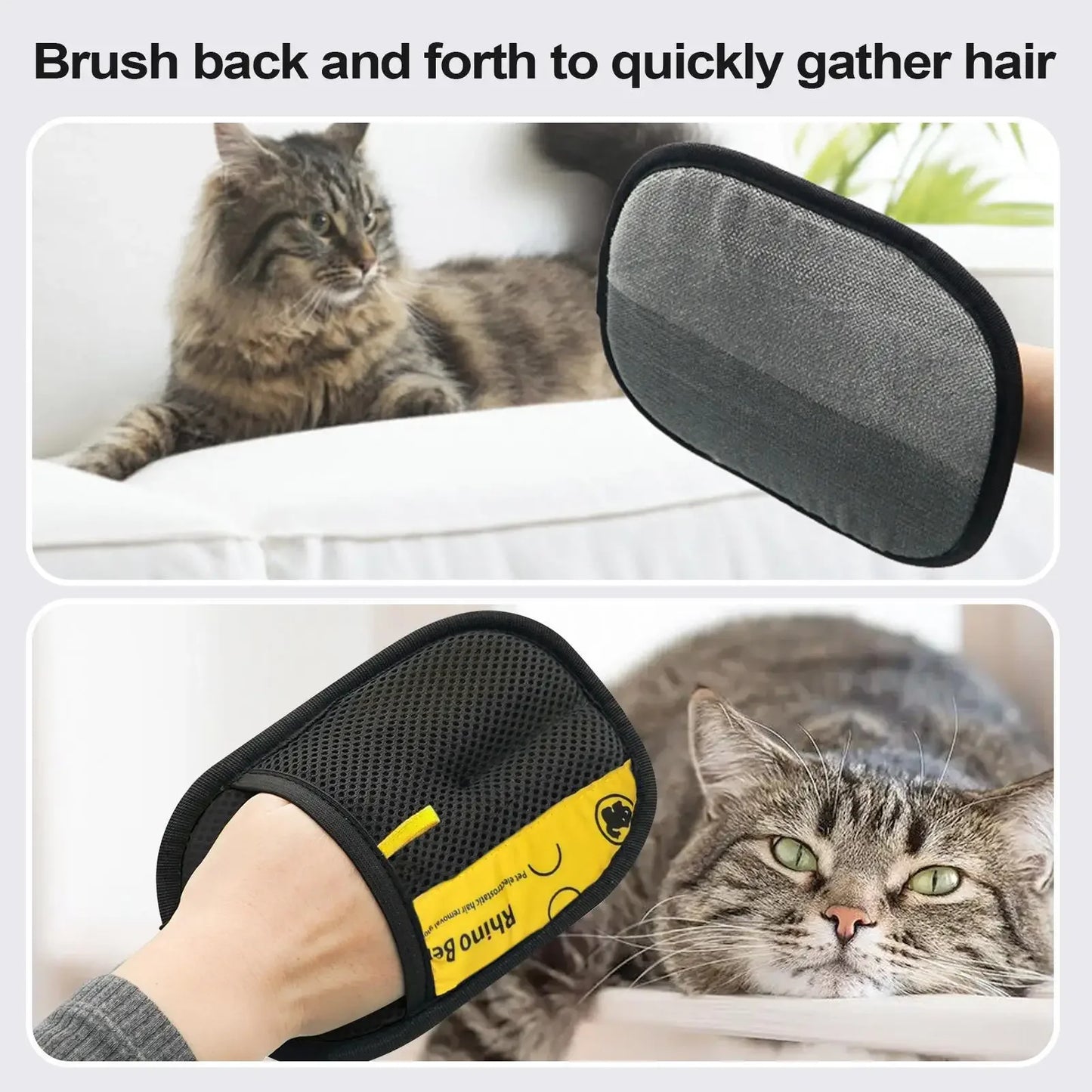 Pet Hair Removal Gloves – Static Lint Remover for Cats & Dogs
