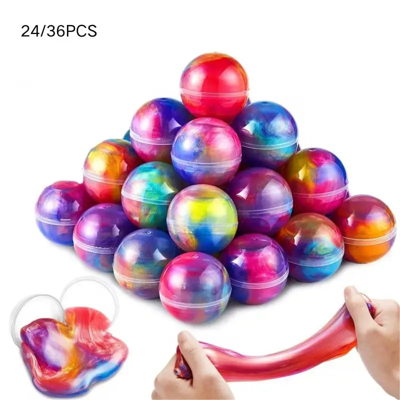 Stretchy Slime Balls Party Favors, 24 or 36 Pack – Non-Sticky, No-Mess Slime