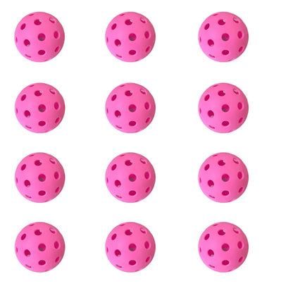 Indoor Pickleball Balls – 26-Hole Design, 3/6/12 Pack, Colorful & Durable 72mm Training Balls