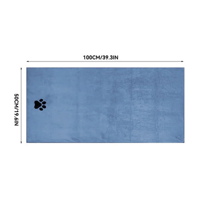 35*75cm/50*100cm  Dogs Grooming Supplies Microfiber Pet Bath Towel Embroidered Super Soft Absorbent Cat For