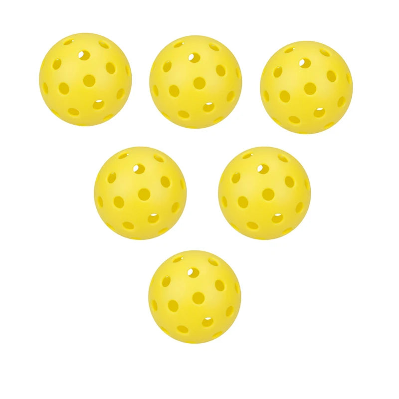 Indoor Pickleball Balls – 26-Hole Design, 3/6/12 Pack, Colorful & Durable 72mm Training Balls