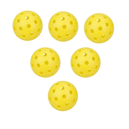 Indoor Pickleball Balls – 26-Hole Design, 3/6/12 Pack, Colorful & Durable 72mm Training Balls
