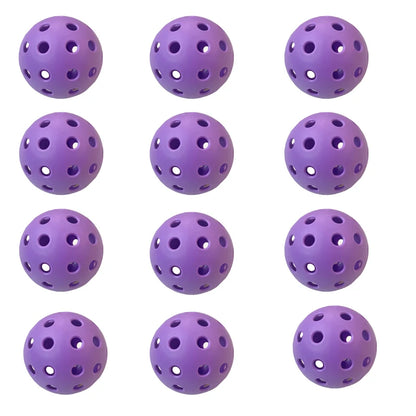 Indoor Pickleball Balls – 26-Hole Design, 3/6/12 Pack, Colorful & Durable 72mm Training Balls