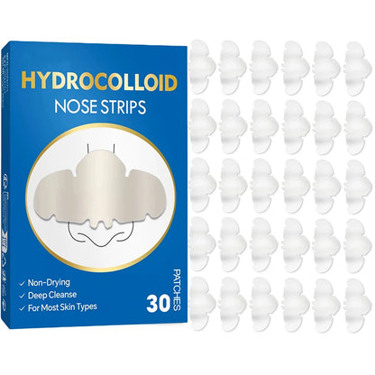 30Pcs Hydrocolloid Nose Patches – Blackhead Removal & Deep Pore Cleansing Strips