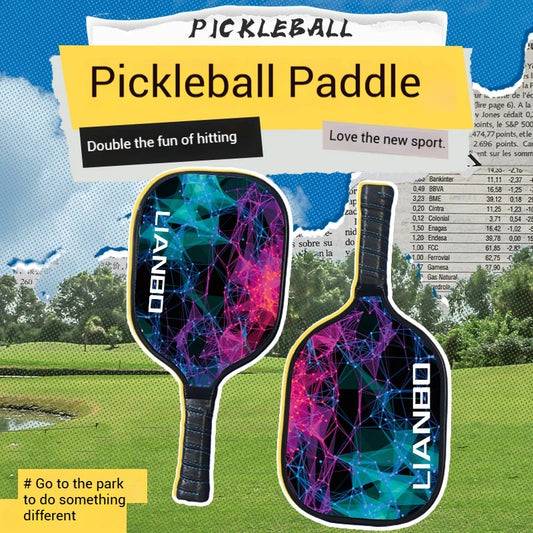 Pickleball Rackets Set – 2 Paddles & 4 Balls, Lightweight Beach Tennis Racquet Kit