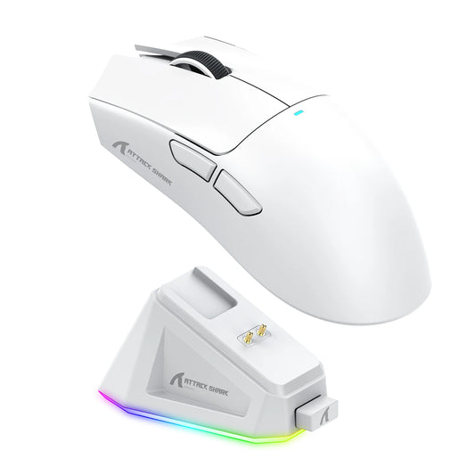 ATTACK SHARK X11 Tri-mode Wireless Mouse 2.4G Bluetooth Wired Programmable RGB Ultra Light Ergonomic Computer Gaming Mice
