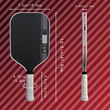 PRO IV T700 Carbon Fiber Pickleball Paddle – Reinforced Grip, Non-Slip Handle, Polymer Core