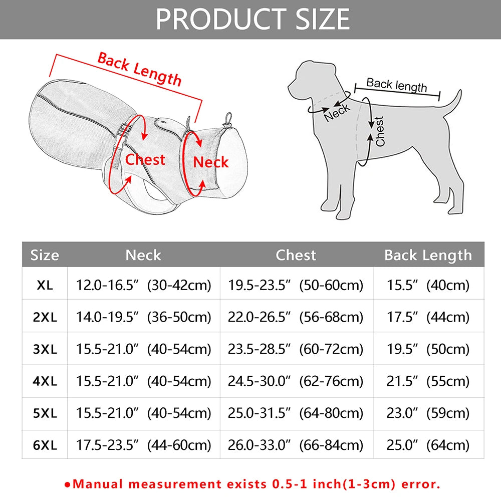 Waterproof Reflective Raincoat for Large Dogs – XL to 6XL