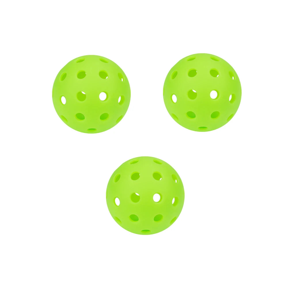 Indoor Pickleball Balls – 26-Hole Design, 3/6/12 Pack, Colorful & Durable 72mm Training Balls
