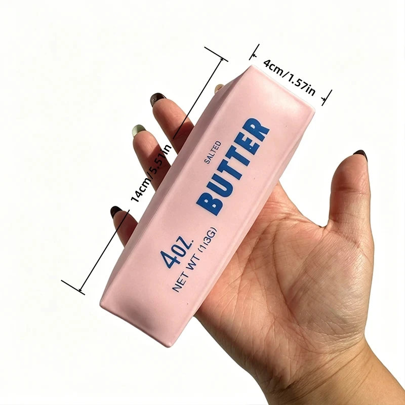 Butter Stick Squishy Stress Ball Fidget Toy Crunchy Squeeze round Blocks Anti Stress ASMR Hand Relaxation Gift for Stress Reli