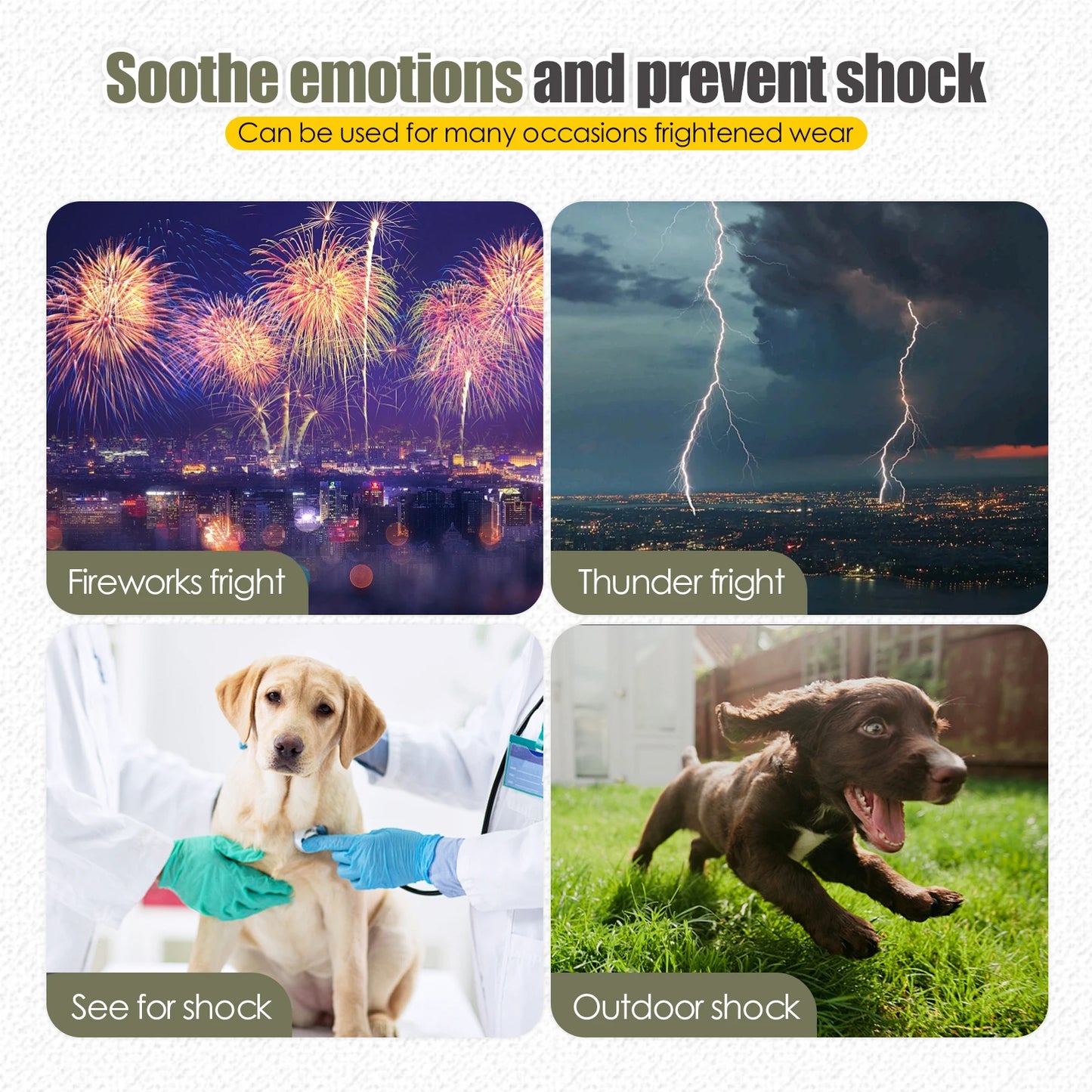 Dog Anxiety Vest & Calming Coat for Dogs and Cats