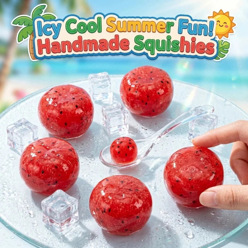 Squishy Homemade Watermelon Slush Toy,Soft Slow-Response Stress Squish Toy with Real Fruit Models, Perfect for Adult Gifts
