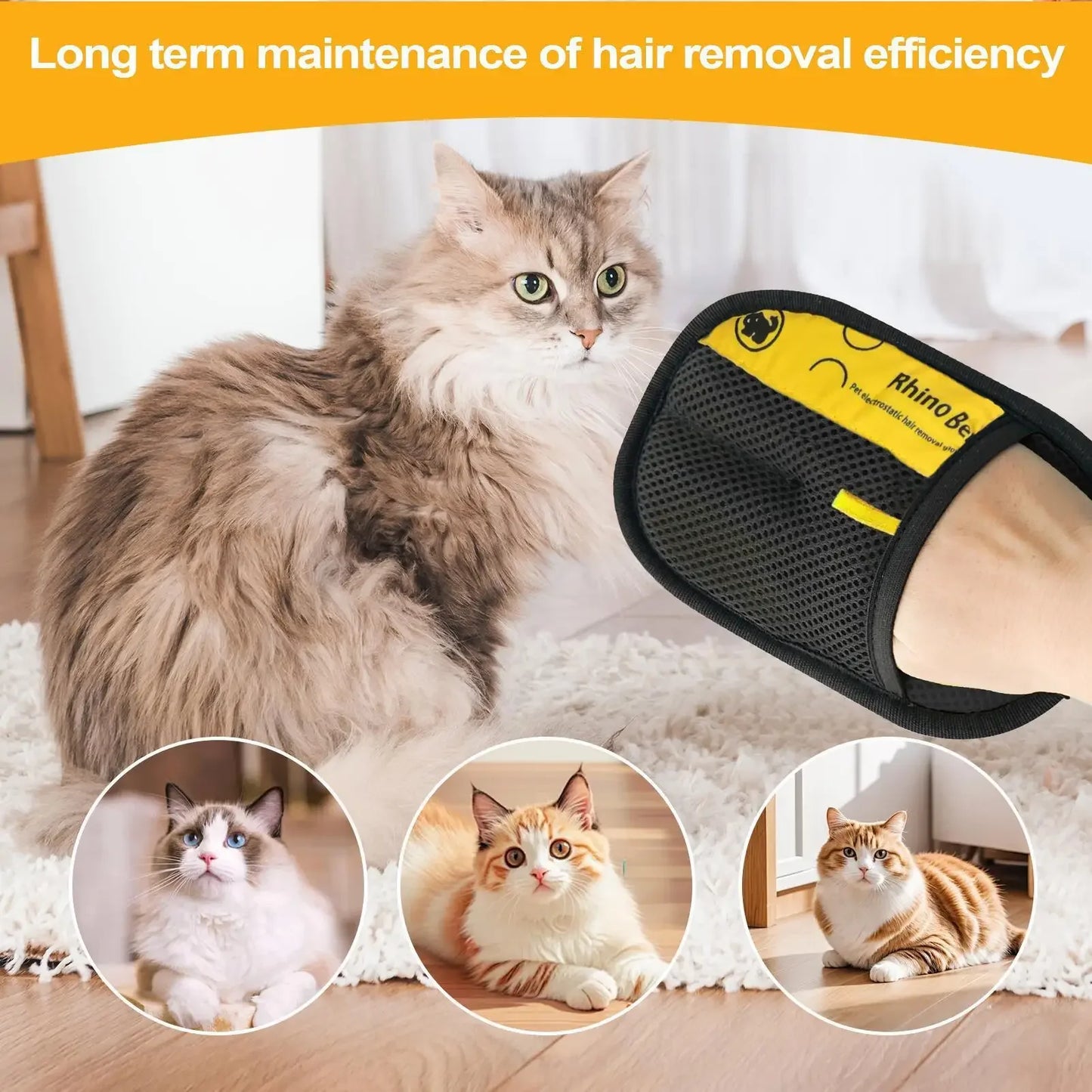 Pet Hair Removal Gloves – Static Lint Remover for Cats & Dogs
