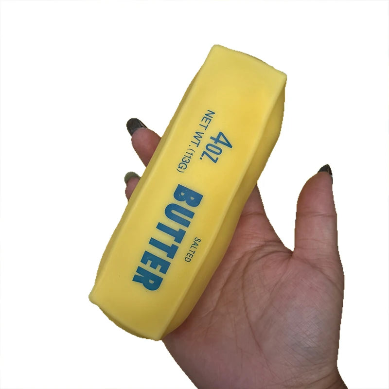 Butter Stick Squishy Stress Ball Fidget Toy Crunchy Squeeze round Blocks Anti Stress ASMR Hand Relaxation Gift for Stress Reli