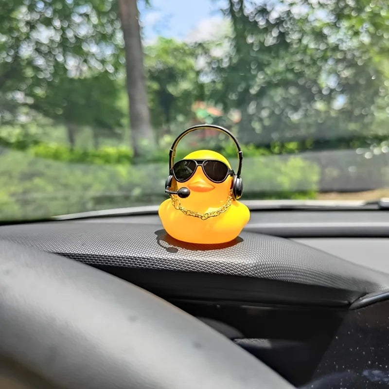 Rubber Duck Car Dashboard Ornament – Cute Mini Duck Decor for Car, Desk & Office
