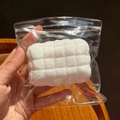 Squishy Soap Fidget Toy Milk White Squishy Texture Squeeze Toys Square Soap Relieve Anxiety Stress Relieving Toy