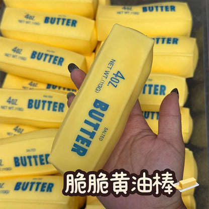 Butter Stick Squishy Stress Ball Fidget Toy Crunchy Squeeze round Blocks Anti Stress ASMR Hand Relaxation Gift for Stress Reli