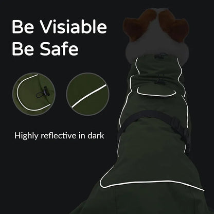 Dog Raincoat Windbreaker – Reflective Jacket for All Dog Sizes