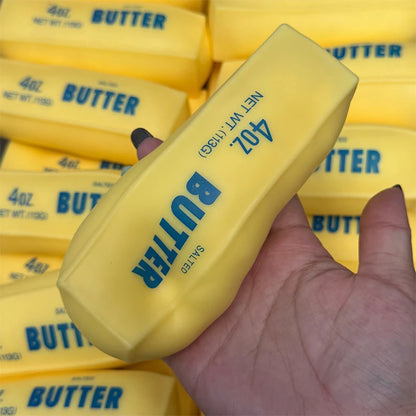 Butter Stick Squishy Stress Ball Fidget Toy Crunchy Squeeze round Blocks Anti Stress ASMR Hand Relaxation Gift for Stress Reli