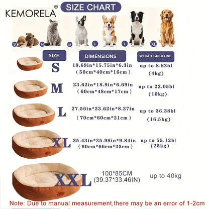 Cozy Oval Snuggle Pet Bed – Plush Cat & Small Dog Bed
