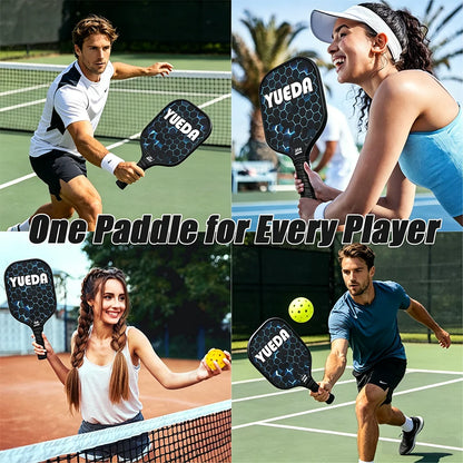 Poplar Wood Pickleball Paddle Set – Lightweight with Carry Bag, Colorful Designs