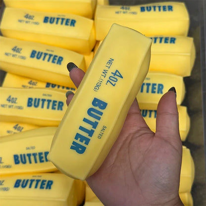Butter Stick Squishy Stress Ball Fidget Toy Crunchy Squeeze round Blocks Anti Stress ASMR Hand Relaxation Gift for Stress Reli