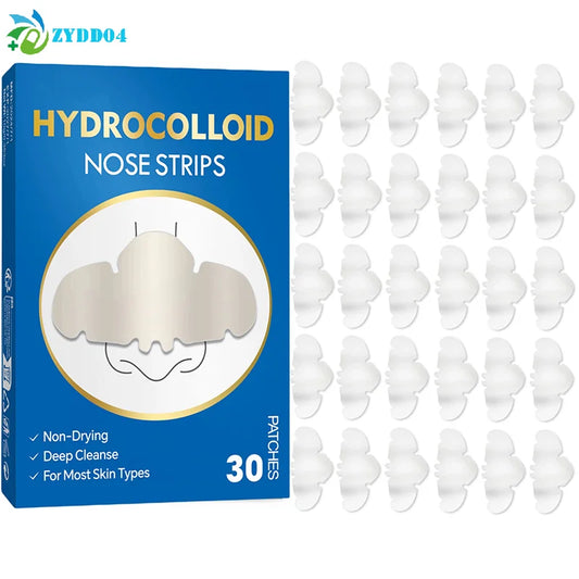 30Pcs Hydrocolloid Nose Patches – Blackhead Removal & Deep Pore Cleansing Strips