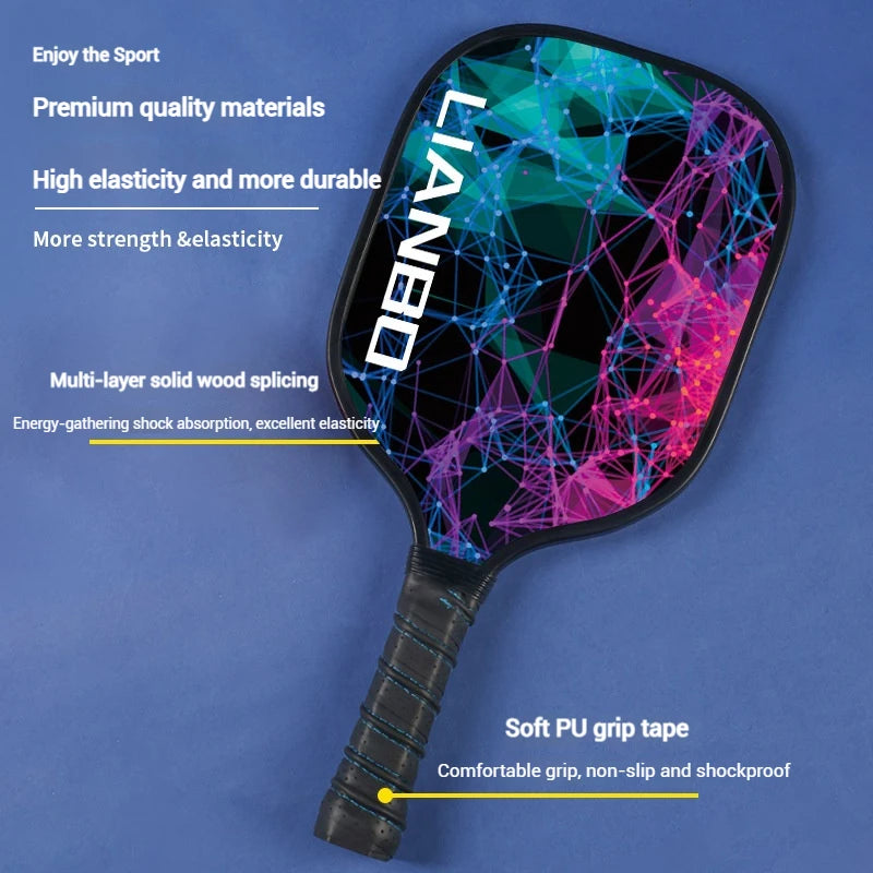 Pickleball Rackets Set – 2 Paddles & 4 Balls, Lightweight Beach Tennis Racquet Kit
