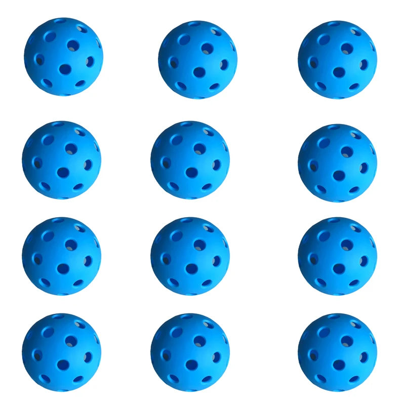 Indoor Pickleball Balls – 26-Hole Design, 3/6/12 Pack, Colorful & Durable 72mm Training Balls