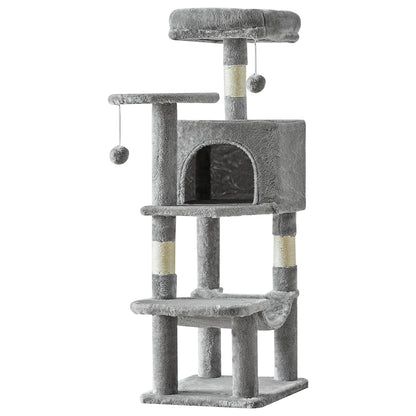 JHK 44" Cat Tree Tower | Multi-Cat Climbing Tower with Sisal Posts & Hammock