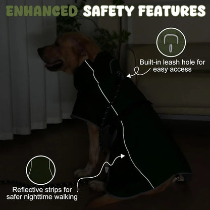 Dog Raincoat Windbreaker – Reflective Jacket for All Dog Sizes