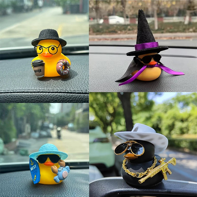 Rubber Duck Car Dashboard Ornament – Cute Mini Duck Decor for Car, Desk & Office