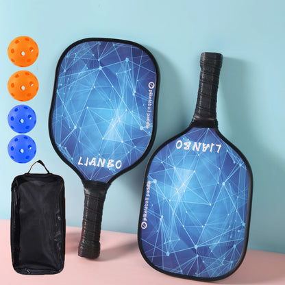 Pickleball Rackets Set – 2 Paddles & 4 Balls, Lightweight Beach Tennis Racquet Kit