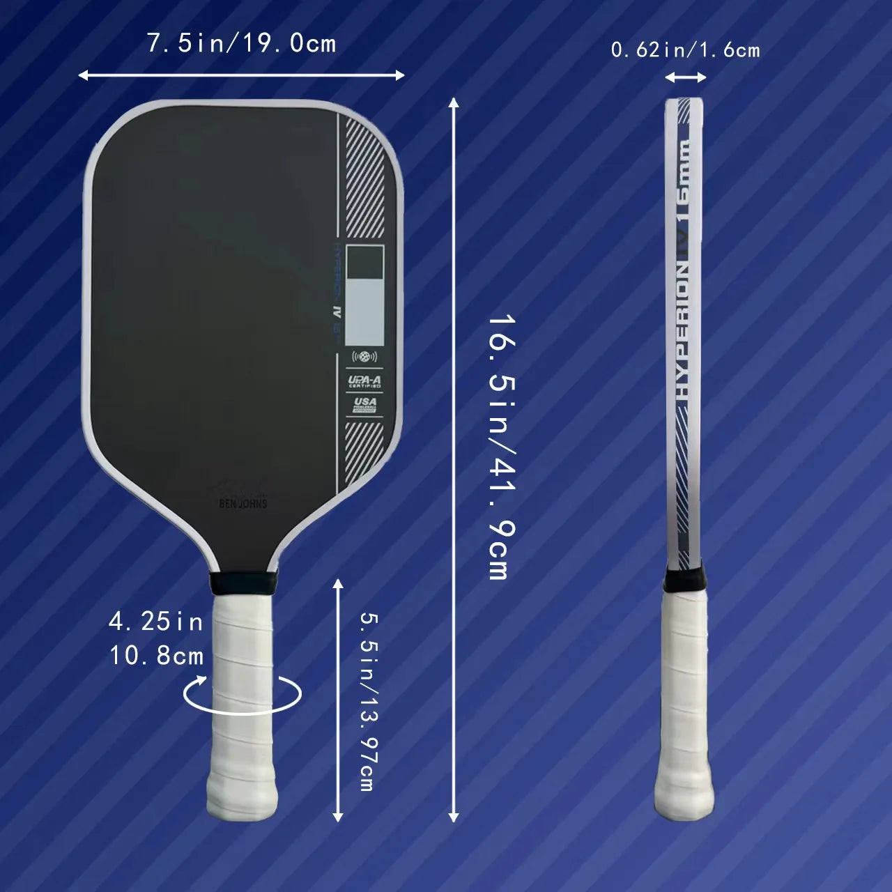 PRO IV T700 Carbon Fiber Pickleball Paddle – Reinforced Grip, Non-Slip Handle, Polymer Core