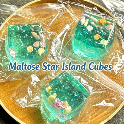 Squishy Stress Balls Cube Ocean Sensory Fidget Toy Slow Rise Squishy Toys for Kids and Adults Squeeze Relax Gift